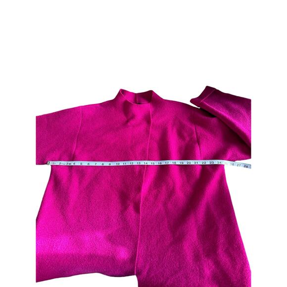 Eileen Fisher Purple Basic Classy Dressy Wool Felt Sweater Jacket Size Medium - Picture 10 of 12